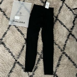 Criss cross waistband black leggings